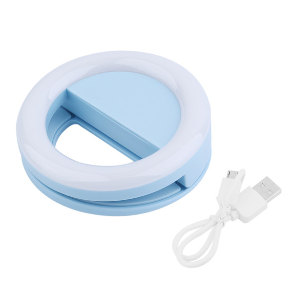 Selfie Ring Light - LED ring for photos, blue