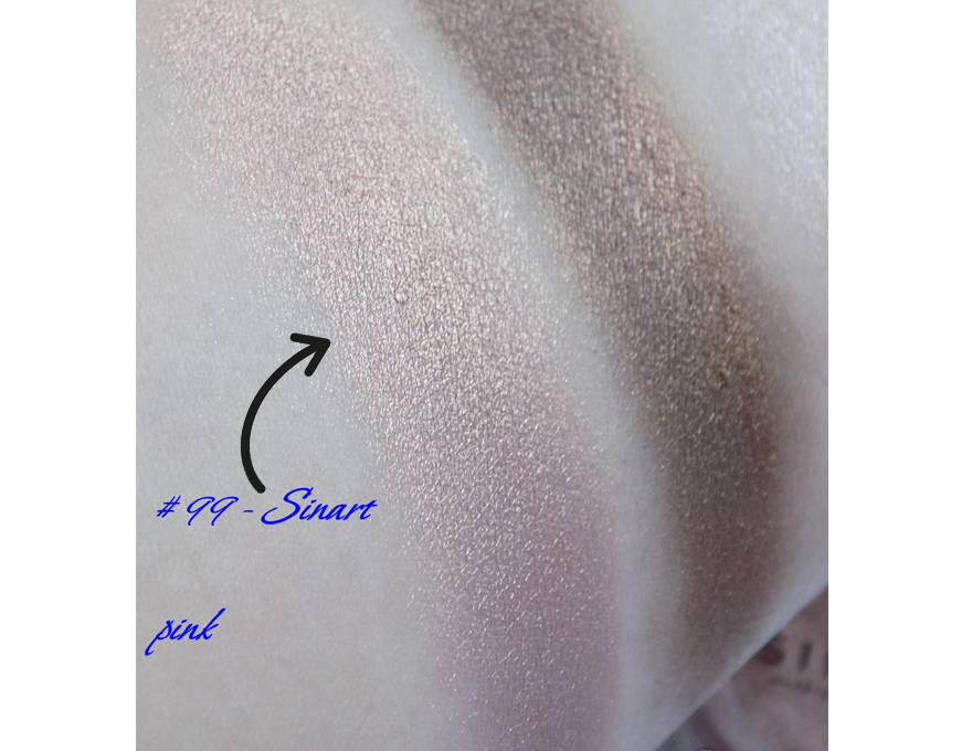 SINART Eyeshadow Pigment, Pink No. 99 (powdery pink), 1 g