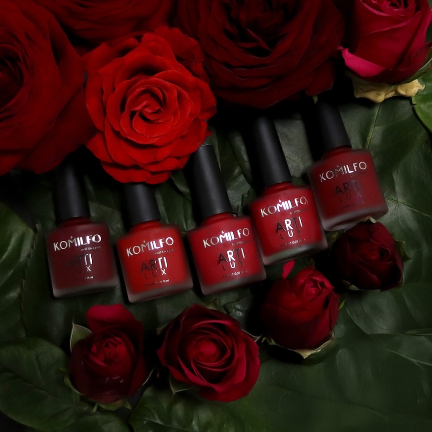 Лак для нігтів Komilfo ArtiLux Lady in Red 005, 8 мл