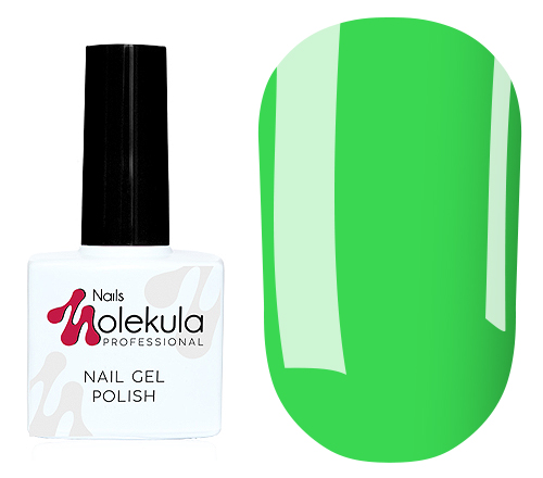 Molekula DISCO gel varnish No. D04 (new formula) (muted light green, neon), 11 ml