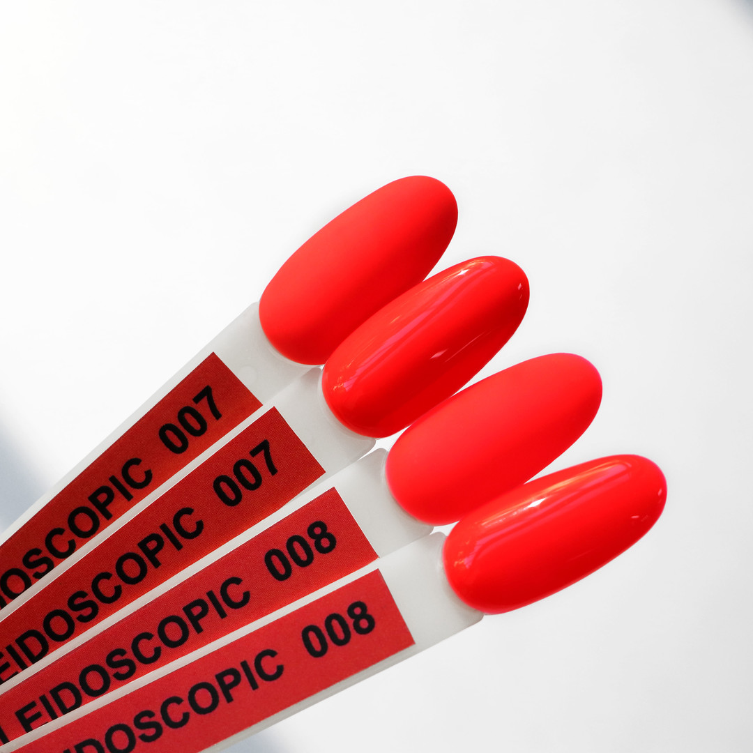 Gel Polish Komilfo Kaleidoscopic Collection K008 (bright red, neon), 8 ml.