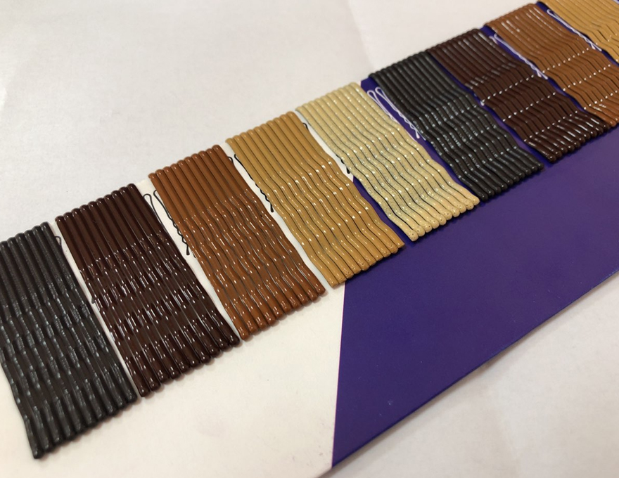 JZA invisible brown mix 5 cm wavy (100 pcs)