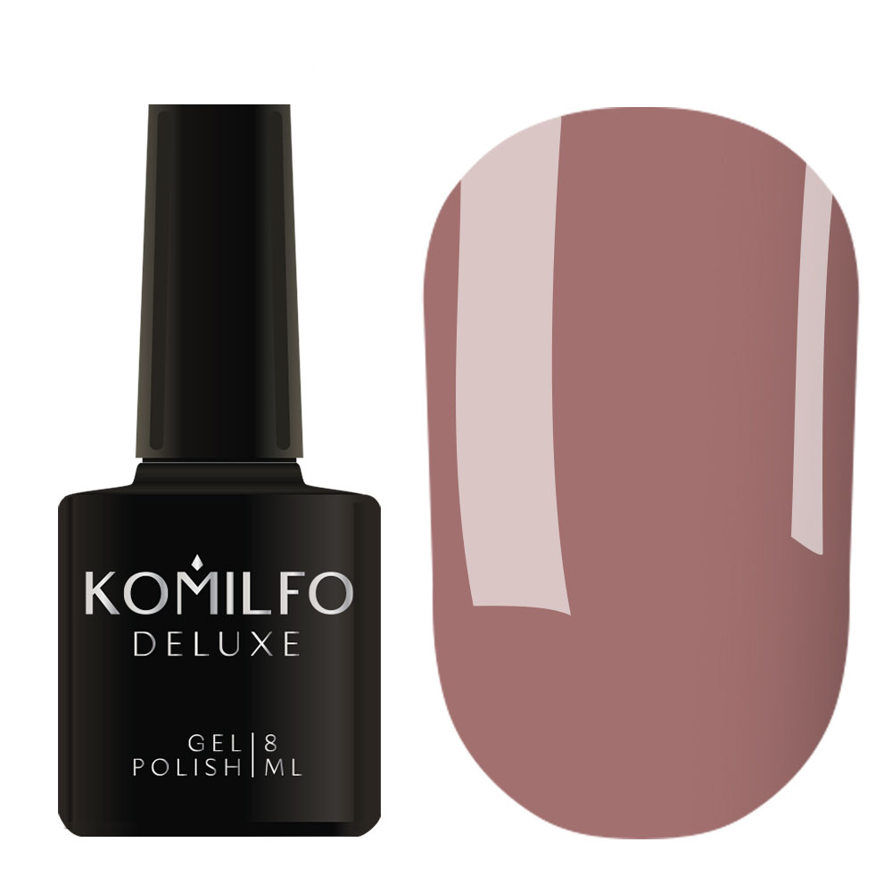 Гель-лак Komilfo Deluxe Series D061 (темний рожево-коричневий, емаль), 8 мл Гель-лак Komilfo Deluxe Series D061 (темний рожево-коричневий, емаль), 8 мл