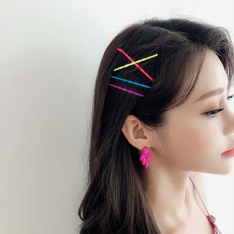 Multicolored invisible pins No. 1, 5.5 cm spiral (10 pcs)