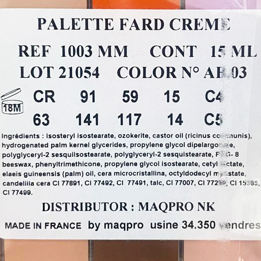 Maqpro Fard Crème Compact tone 10 colors - AB03, 15 ml Maqpro Fard Crème Compact tone 10 colors - AB03, 15 ml