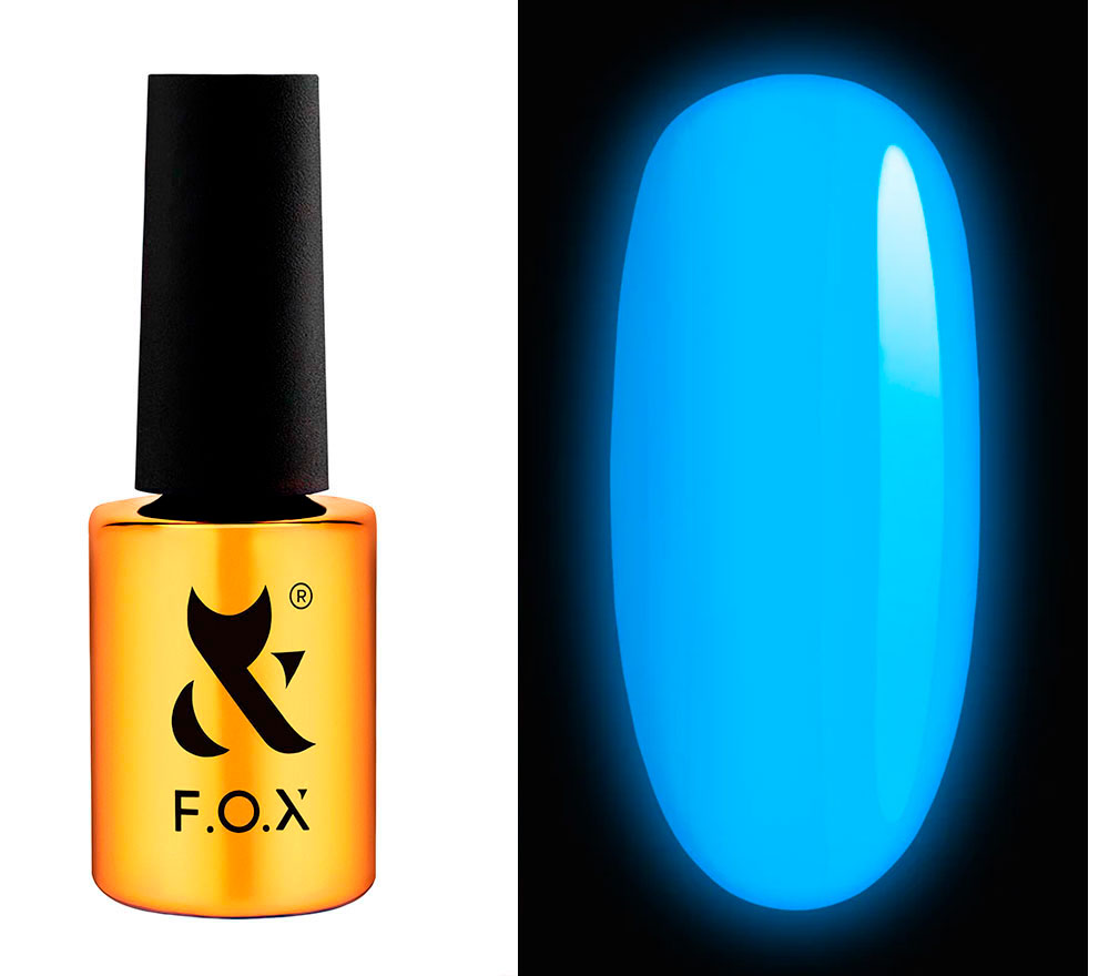 Топове покриття люмінeсцентне F.O.X Luminous Top Blue, 7 мл
