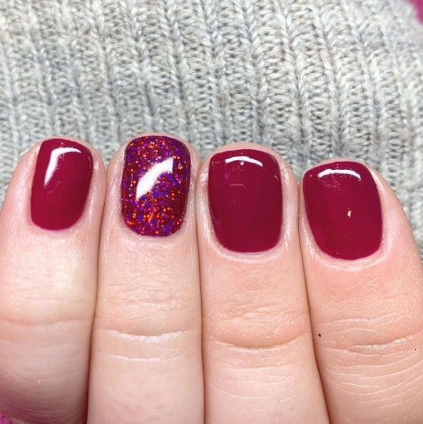 CND Гель-лак для ногтей Shellac Tinted Love (насыщенный вишневый, темно-красный, эмаль), 7,3мл