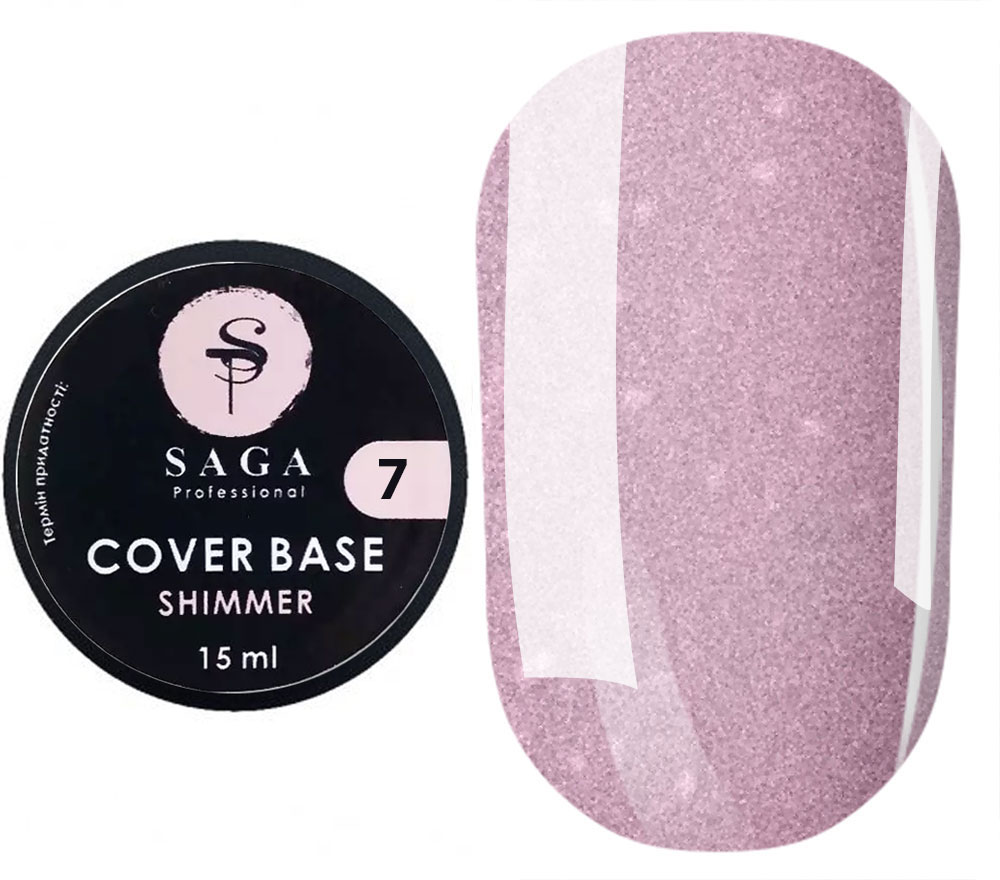 SAGA professional Shimmer Base New 7 (delicate lavender with shimmer), 15 ml SAGA professional Shimmer Base New 7 (delicate lavender with shimmer), 15 ml