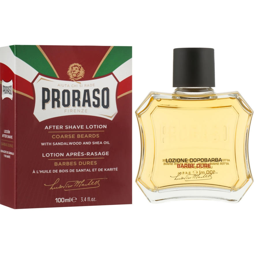 Proraso Лосьон после бритья Proraso Red fter Shave Lotion Coarse Beards Sandalwood, 100 мл