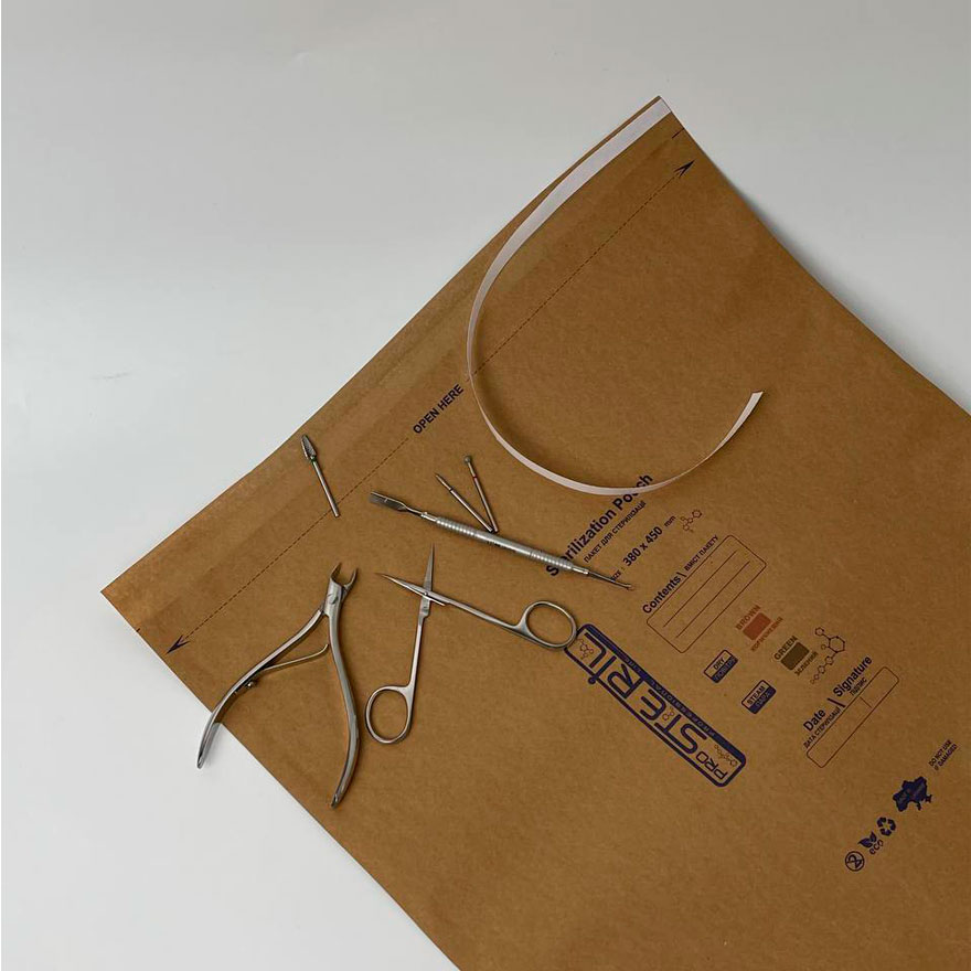 ProSteril Kraft bags for air and steam sterilization 380x450 mm, 100 pcs/pack.