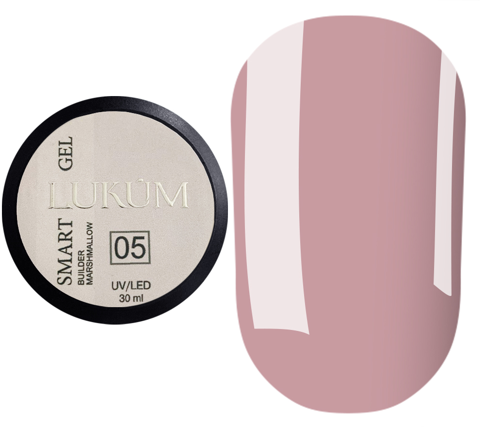 Lukum Гель для ногтей Smart Gel №05 (Marshmallow), 30 мл