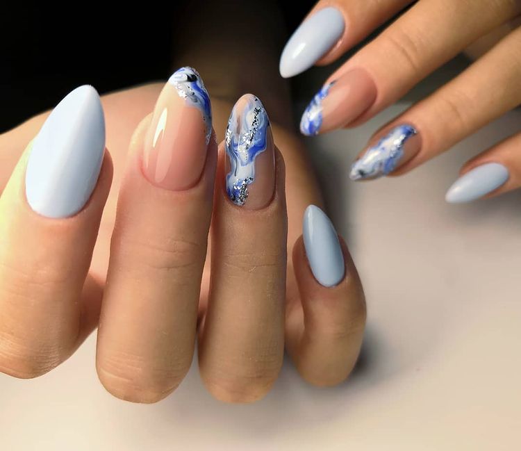Valeri Gel nail polish 044 (cool light blue, enamel), 6 ml