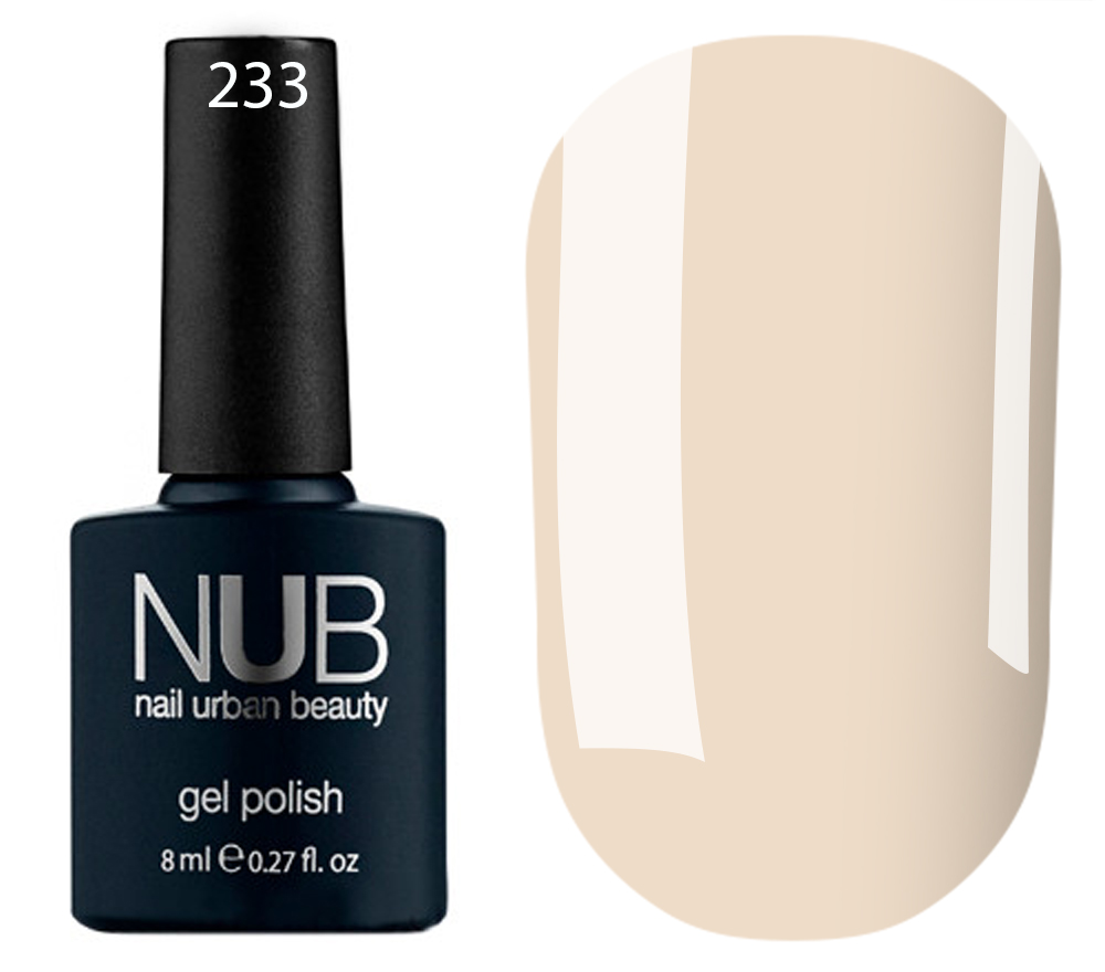 Гель-лак NUB 233 Cold Skin (слоновая кость, эмаль), 8 мл