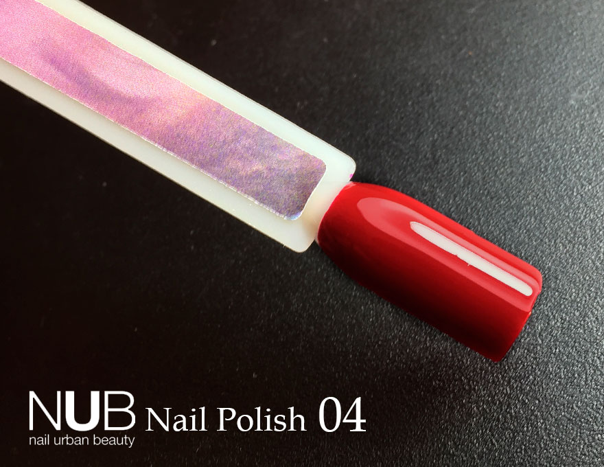 Nail polish NUB 004 Lady Vamp (rich burgundy red, enamel), 14 ml