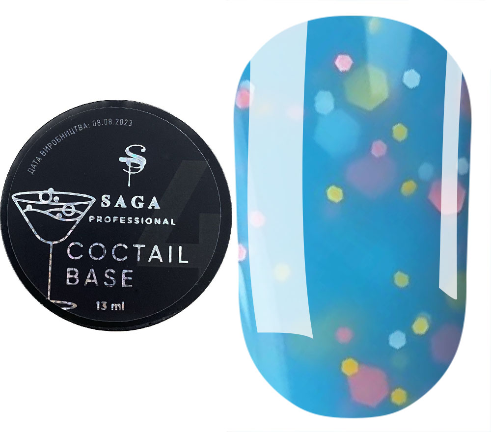 SAGA professional COCTAIL BASE 01 (blue with flakes), 13 ml SAGA professional COCTAIL BASE 01 (blue with flakes), 13 ml