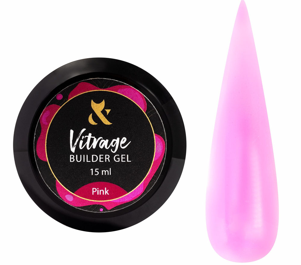 FOX Vitrage Builder gel Pink - Building gel stained glass (pink), 15 ml FOX Vitrage Builder gel Pink - Building gel stained glass (pink), 15 ml