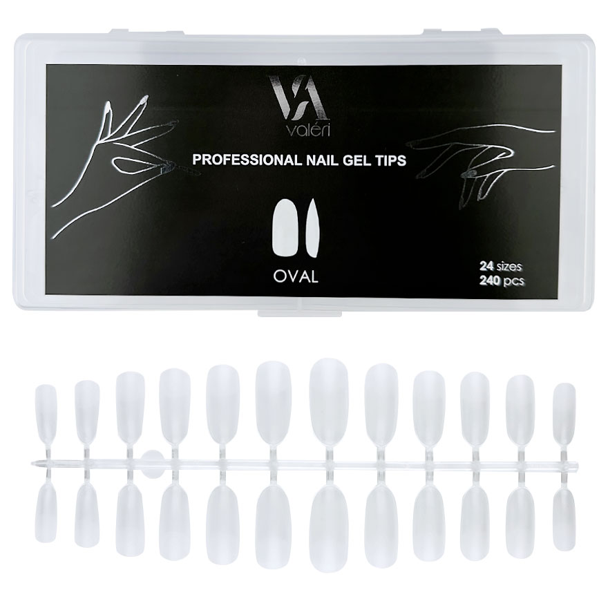Valeri Gel tips for extension Nail Gel Tips Oval (240 pcs)
