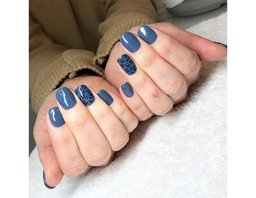 Гель-лак CND Shellac Indigo Frock (темний сіро-блакитний з ледве-помітним мікроблиском), 7,3 мл