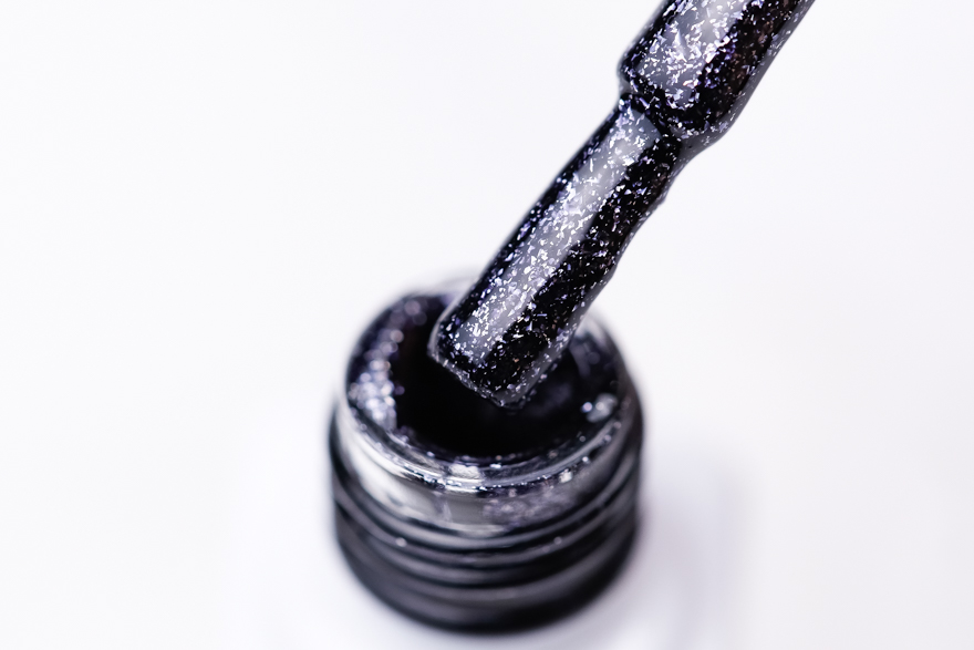 Molekula DIAMOND Gel No. 517 gel-varnish (black, with sparkles and mica), 6 ml