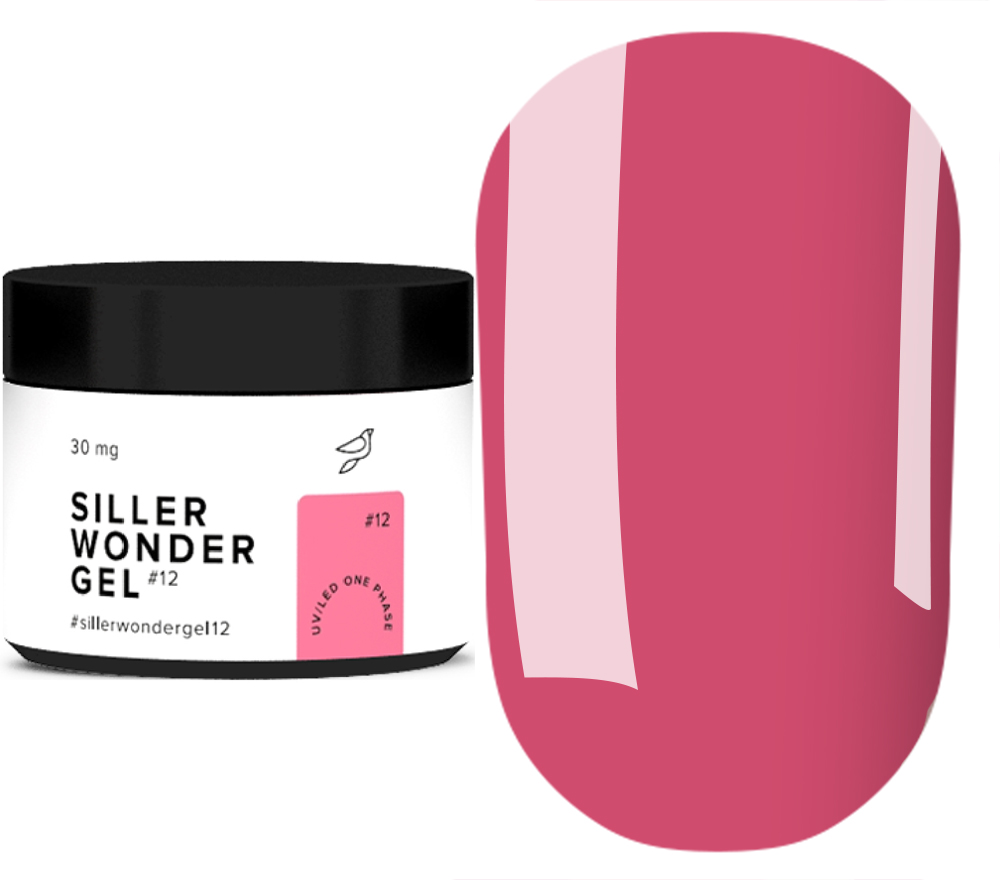 Siller LED / UV Wonder Gel No. 12 (One Phase), deep pink, 30 ml