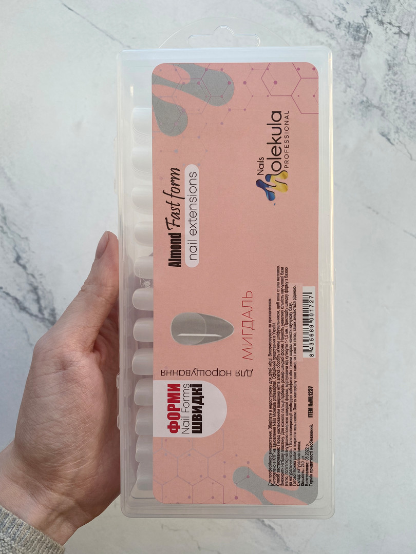 Molekula Forms-tips for building and modeling nails, almond