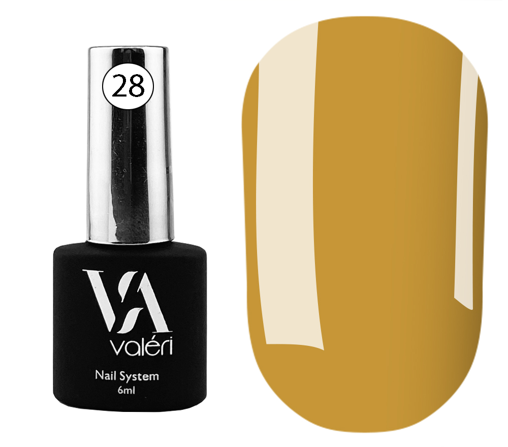Valeri База для ногтей French Base 028 (горчично-желтый), 6 мл