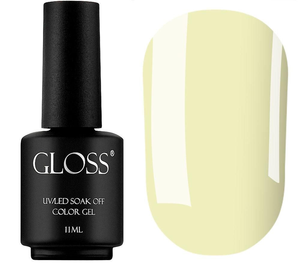 Гель-лак GLOSS 529 (блідо-лимонний), 11 мл