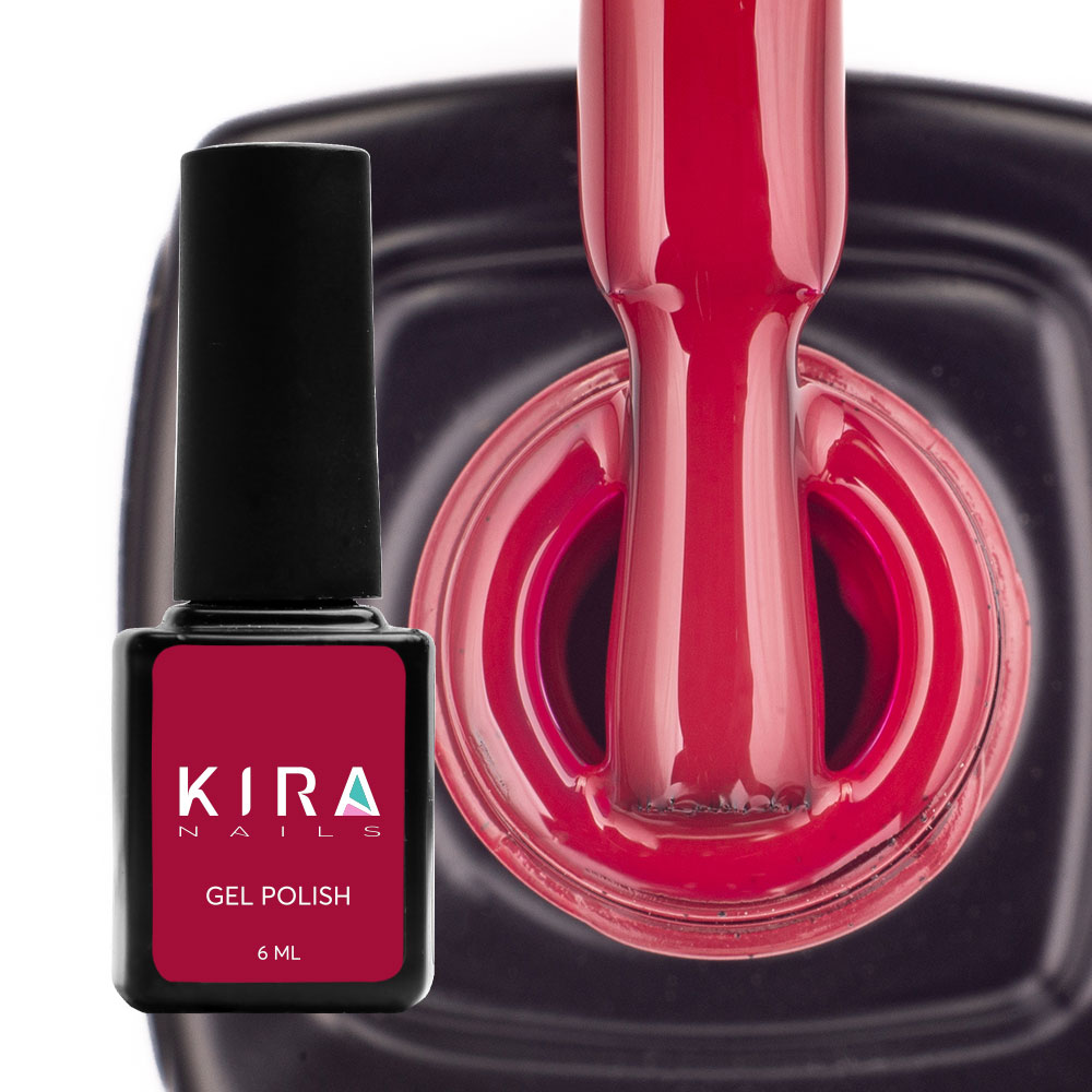 Гель-лак Kira Nails №040 (темно-червоний, емаль), 6 мл