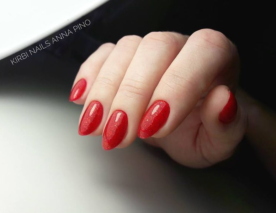 Gel polish Atica Hollywood GPM14 (red, glitter), 7.5 ml