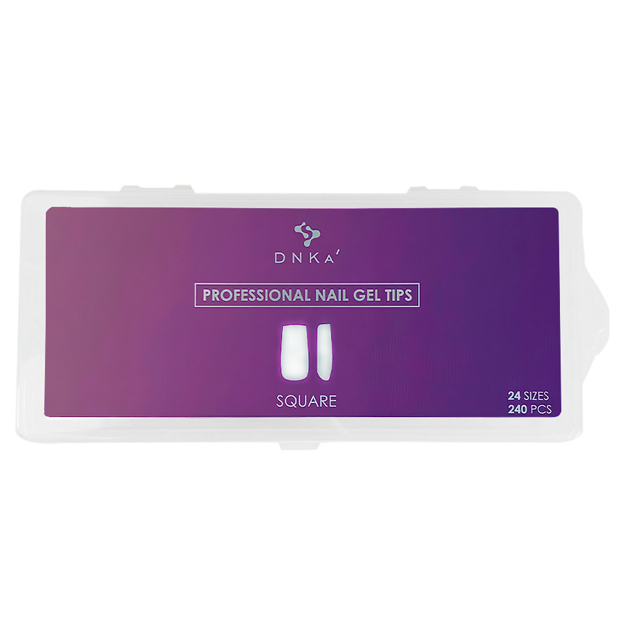 DNKa Gel tips for extensions Professional Nail Gel Tips Square, 240 pcs