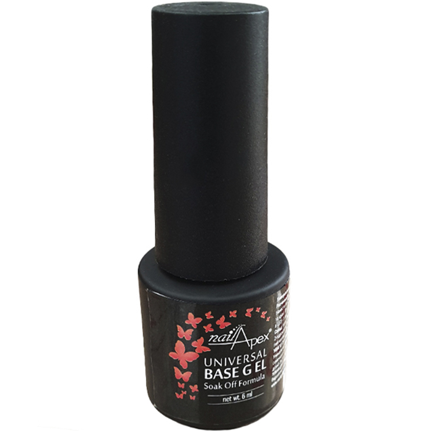 NailApex Soak Off UV Base густа каучукова база універсальна, 6 мл NailApex Soak Off UV Base густа каучукова база універсальна, 6 мл