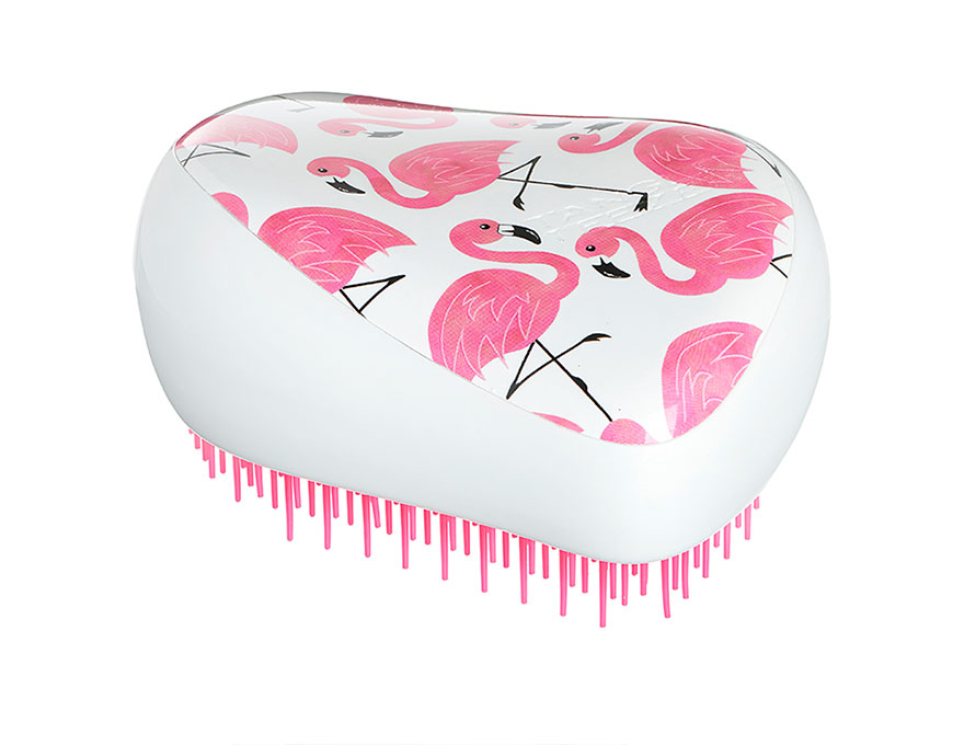 Comb Tangle Teezer Compact Flamingo Skinny Dip White