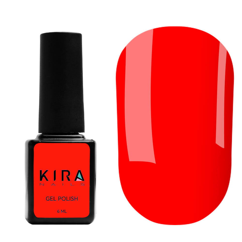 Kira Nails gel varnish No. 166 (piquant red, enamel), 6 ml