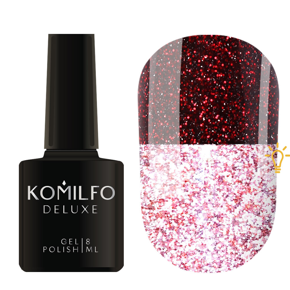 Komilfo Luminous Collection L008 (бордовий, світловідбиваючий), 8 мл
