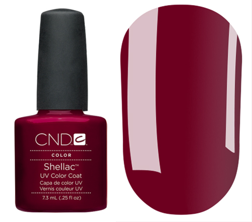 CND Гель-лак для ногтей Shellac Decadence (темно-красный, бордовый, спелая вишня, эмаль), 7,3 мл