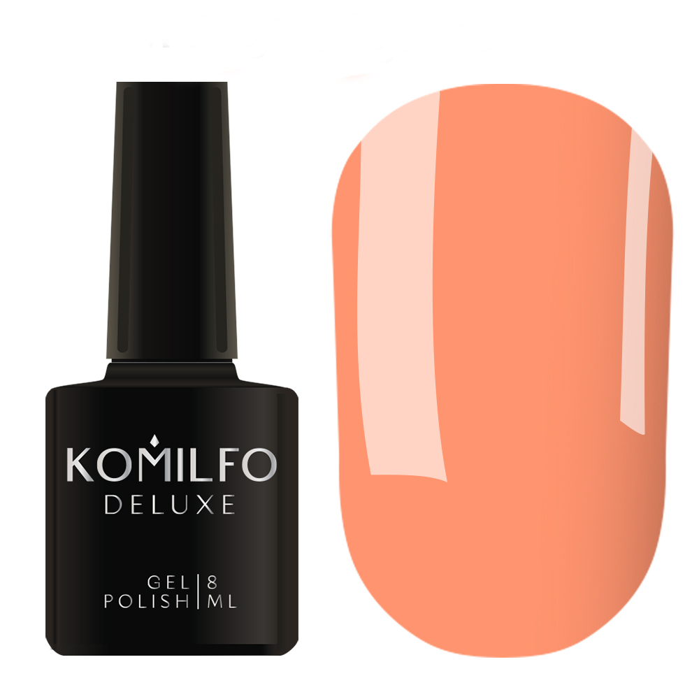 Гель-лак Komilfo Deluxe Series D258 (персиковий, емаль), 8 мл Гель-лак Komilfo Deluxe Series D258 (персиковий, емаль), 8 мл