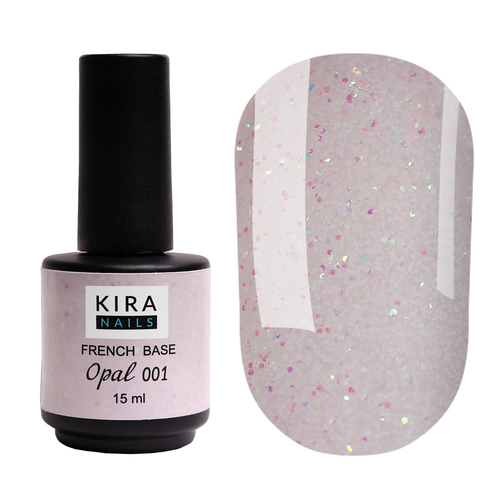 Kira Nails French Base Opal 001 (opal), 15 ml