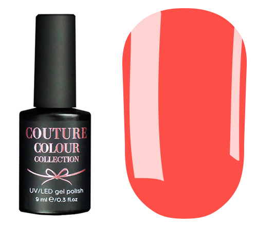 Гель-лак Couture Colour №149 (яркий красно-коралловый, эмаль), 9 мл