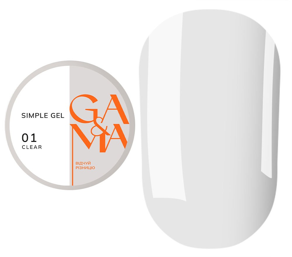 GA&MA Gel simple Simple gel 001 Clear, 30 ml