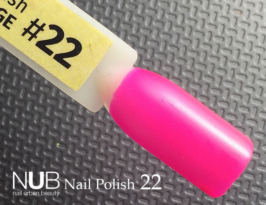 NUB 022 High Voltage nail polish (hot pink neon, matte), 14 ml