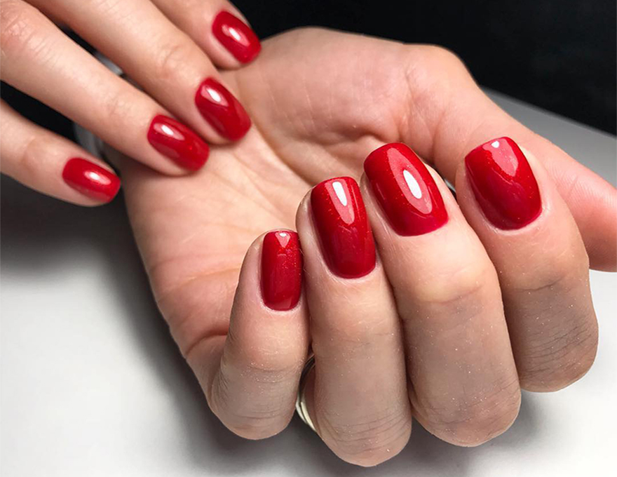 Gel Polish Komilfo Deluxe Series Dusk Collection D305 (raspberry red, micro shine), 8 ml.