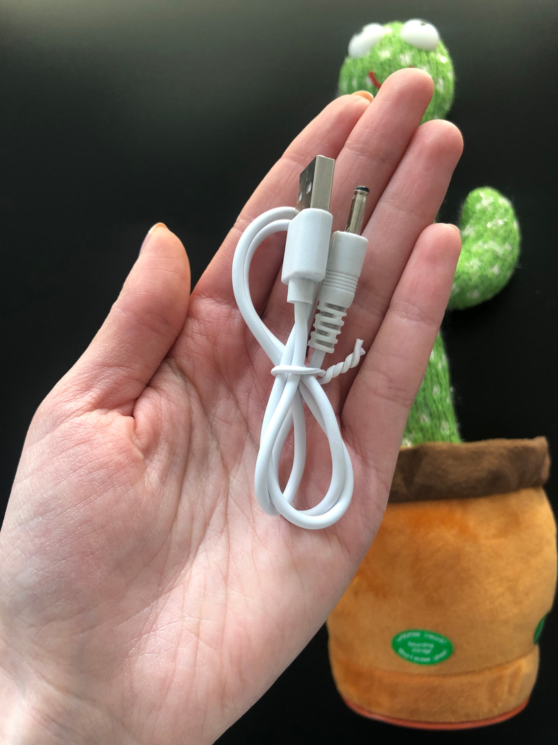 Танцующий и поющий кактус с подсветкой на аккумуляторе с bluetooth