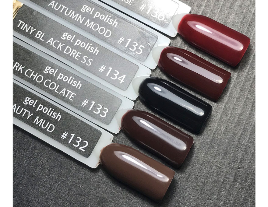 NUB 132 Beauty Mud gel varnish (chocolate, enamel), 8 ml