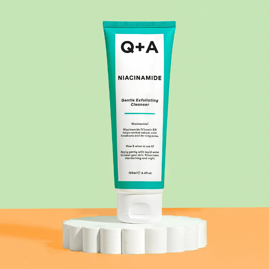 Q+A Niacinamide Gentle Exfoliating Cleanser, 125 ml