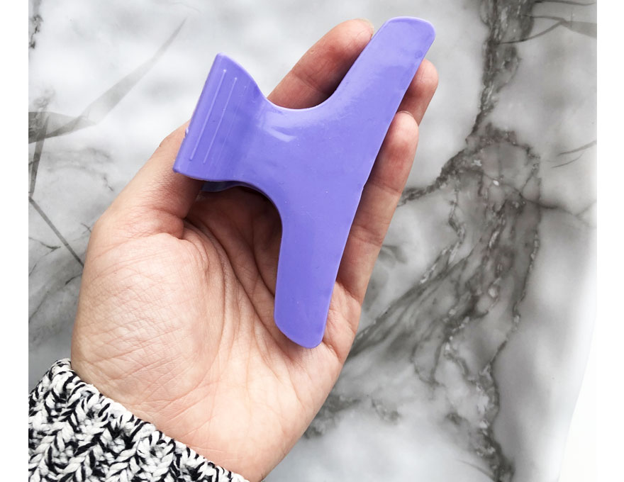 Hair clip (plastic crab), lilac, 9.5 cm