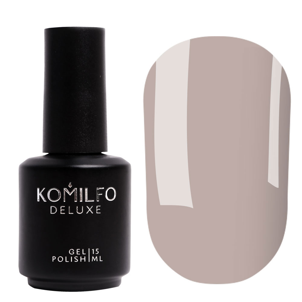 Гель-лак Komilfo Deluxe Series D068 (приглушений, сіро-ліловий, емаль), 15 мл