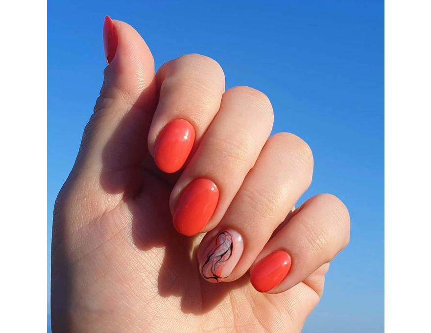 Gel varnish Atica Coral Reefs GPM168 (bright coral, enamel), 7.5 ml