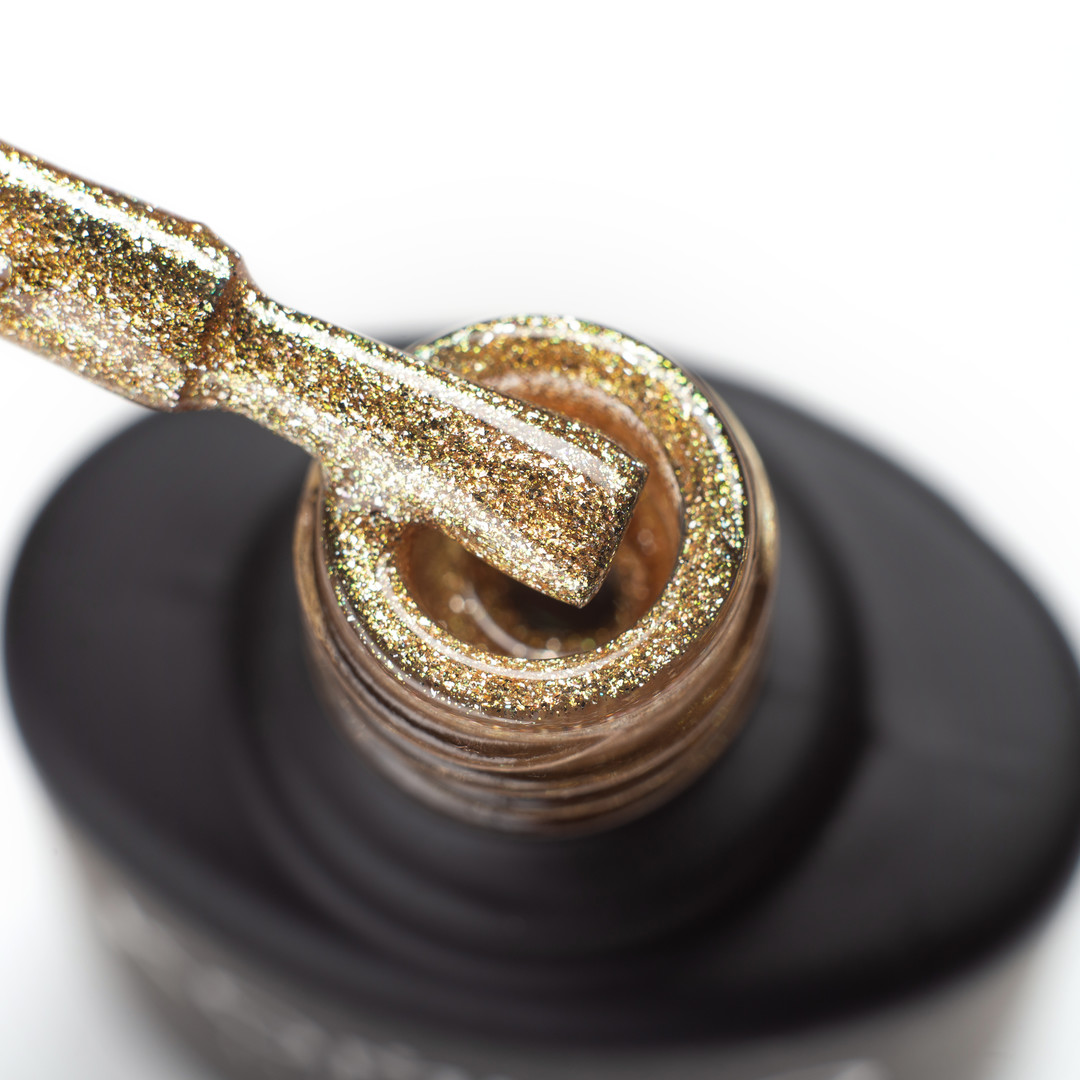Gel Polish Komilfo DeLuxe Series G009 (bright gold, rich micro-shine), 8 ml Gel Polish Komilfo DeLuxe Series G009 (bright gold, rich micro-shine), 8 ml