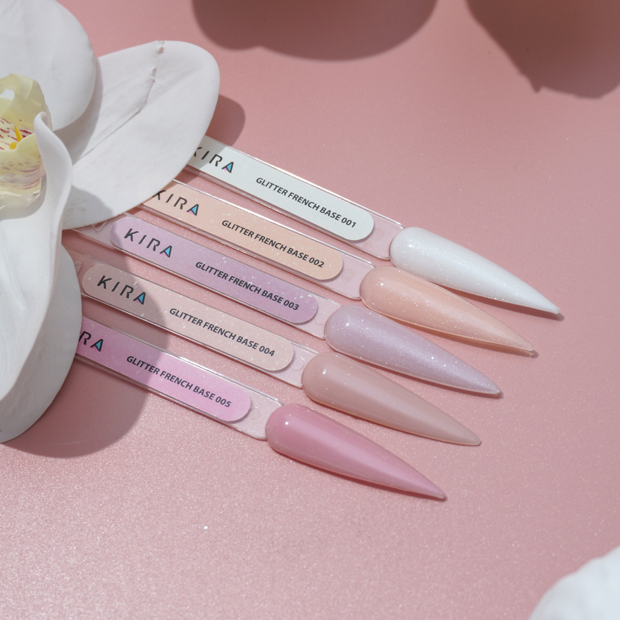 Kira Nails База для нігтів Glitter French Base 003, 6 мл