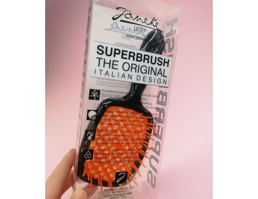 Janeke Superbrush Расческа для волос Черный с Оранжевым Janeke Superbrush Расческа для волос Черный с Оранжевым